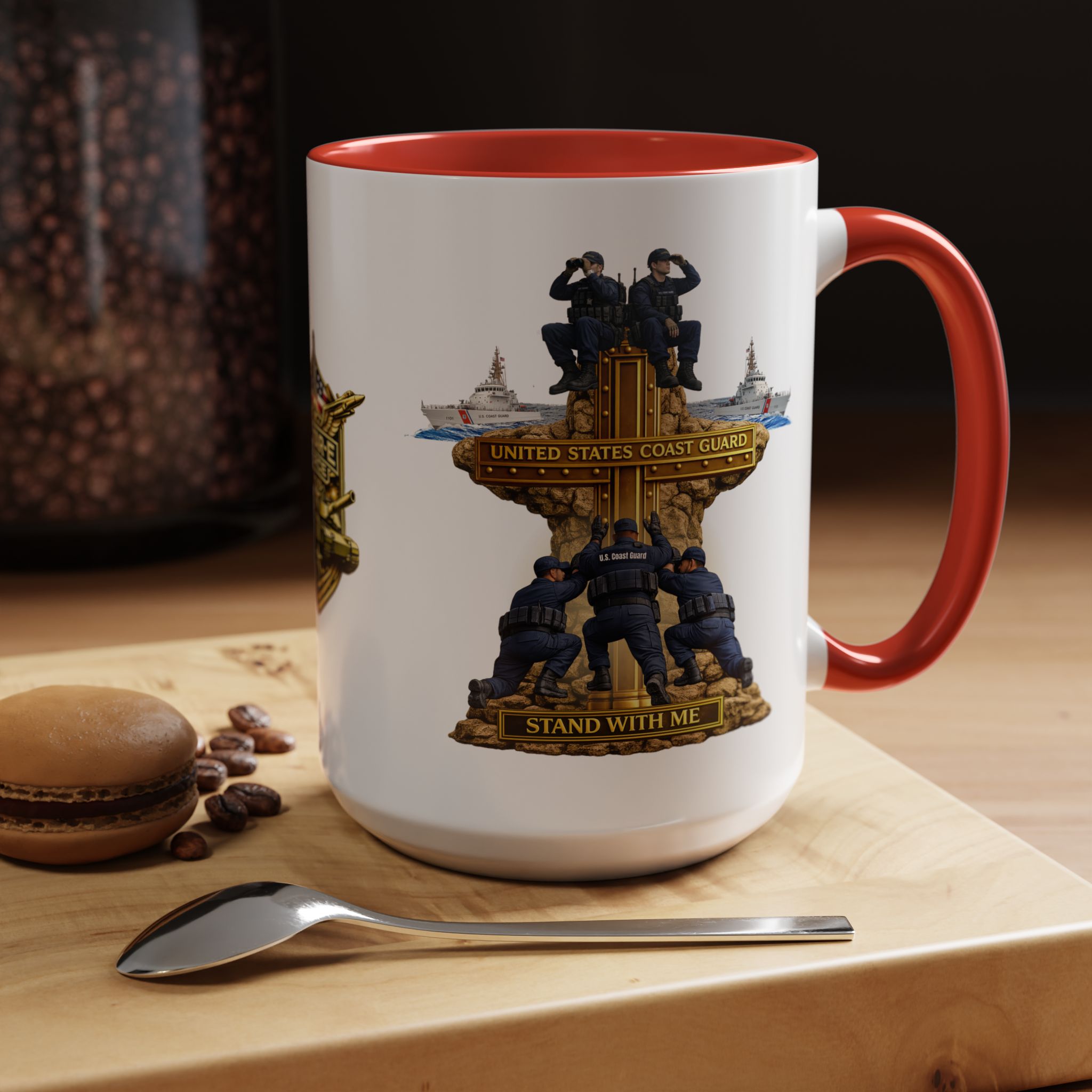 United States Coast Guard Mug | Militar-E Force Stand With Me Military Coffee Mug - Image 35