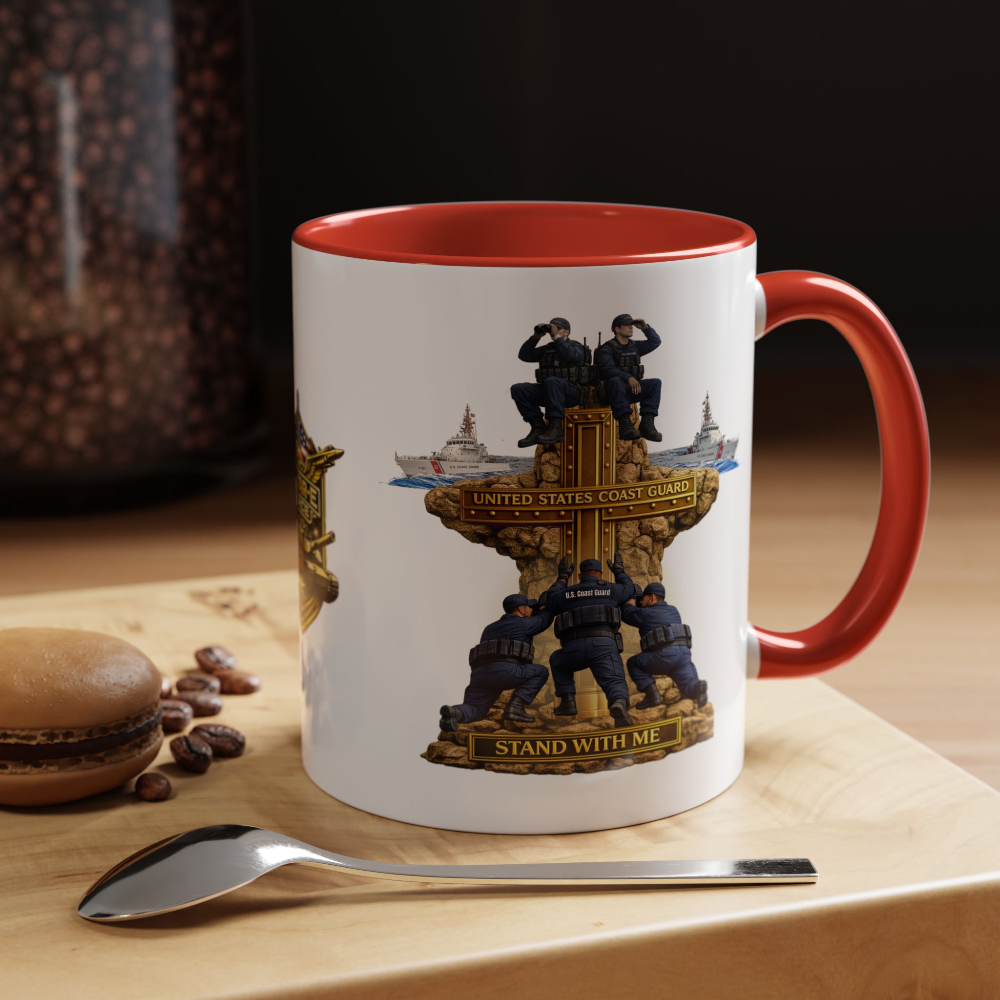 United States Coast Guard Mug | Militar-E Force Stand With Me Military Coffee Mug - Image 55