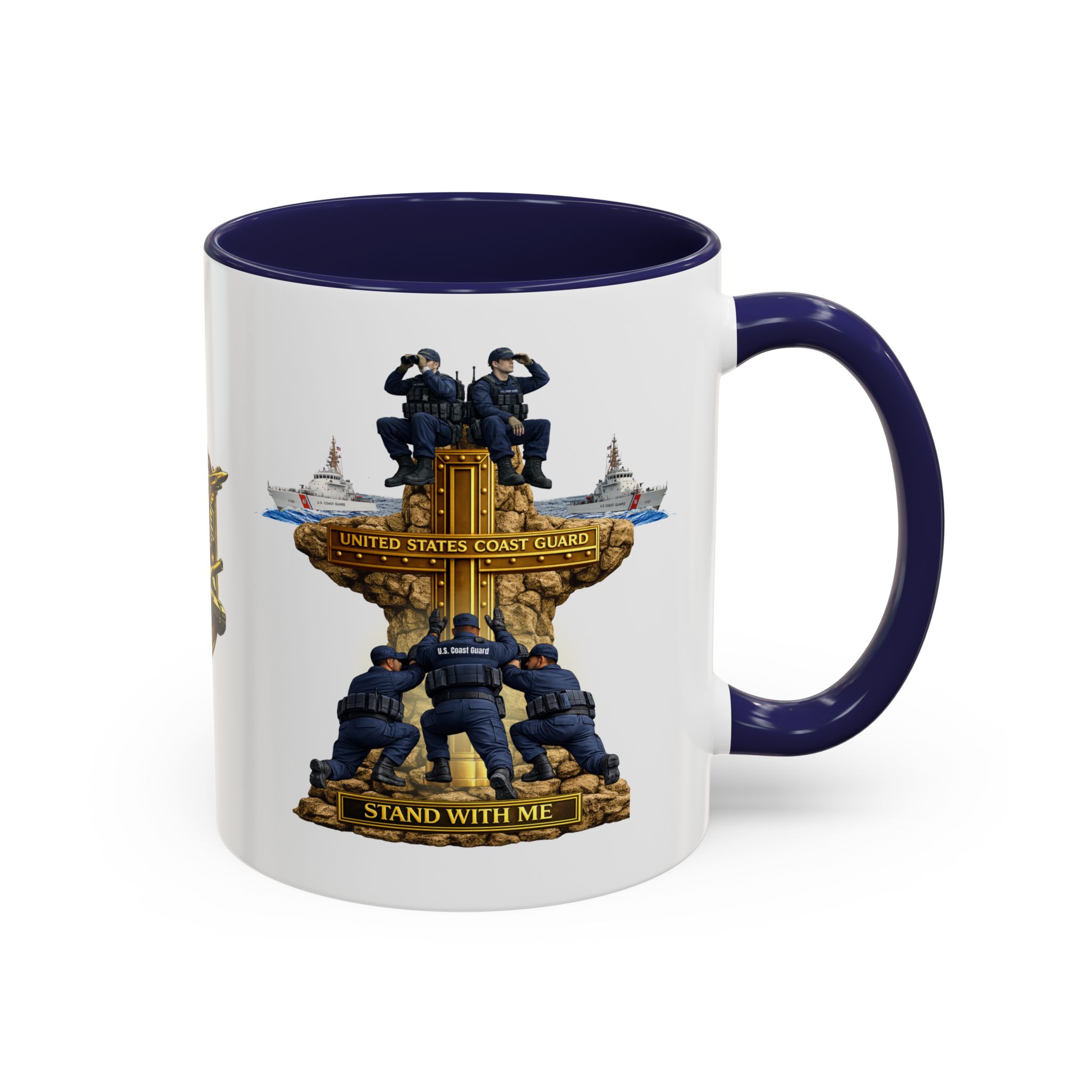 United States Coast Guard Mug | Militar-E Force Stand With Me Military Coffee Mug - Image 7