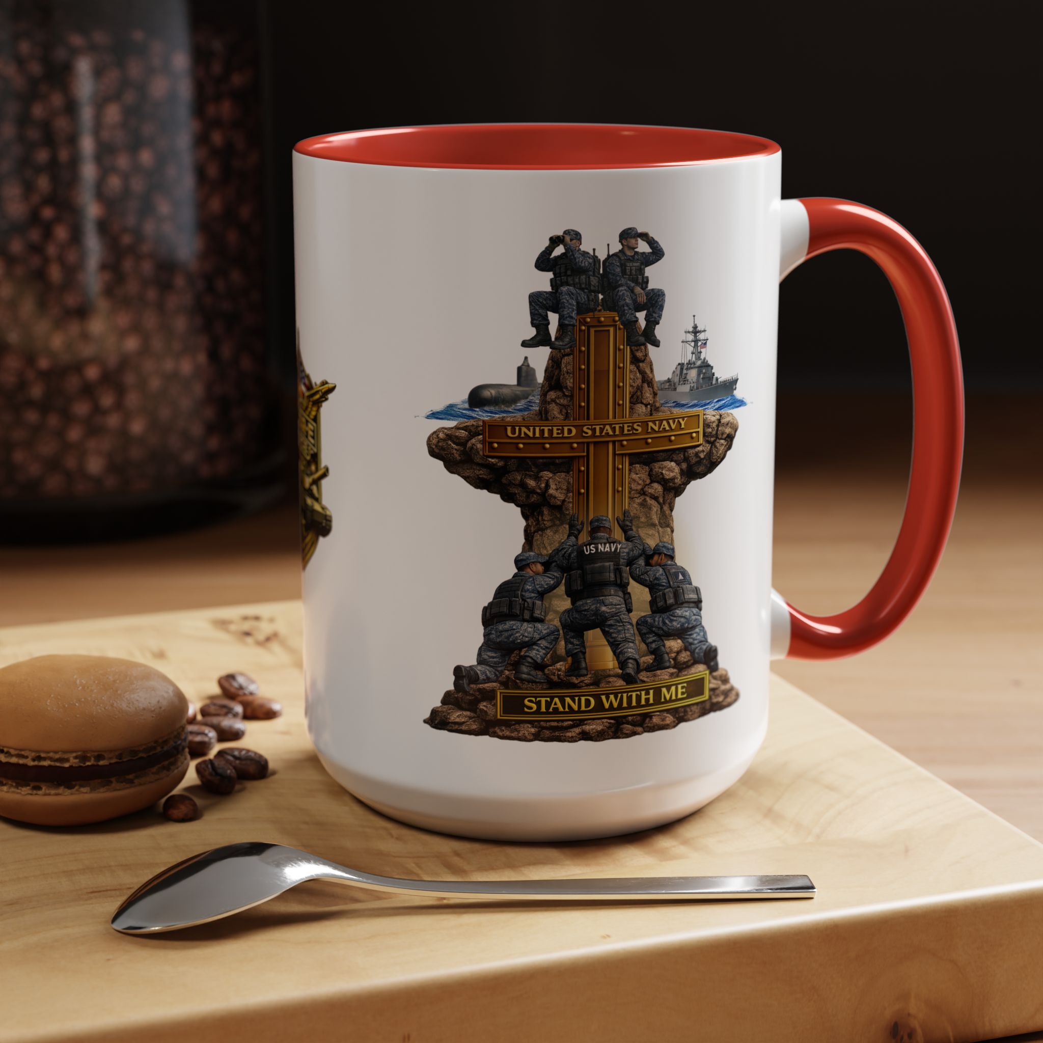 United States Navy Mug | Militar-E Force Stand With Me Military Coffee Mug - Image 50