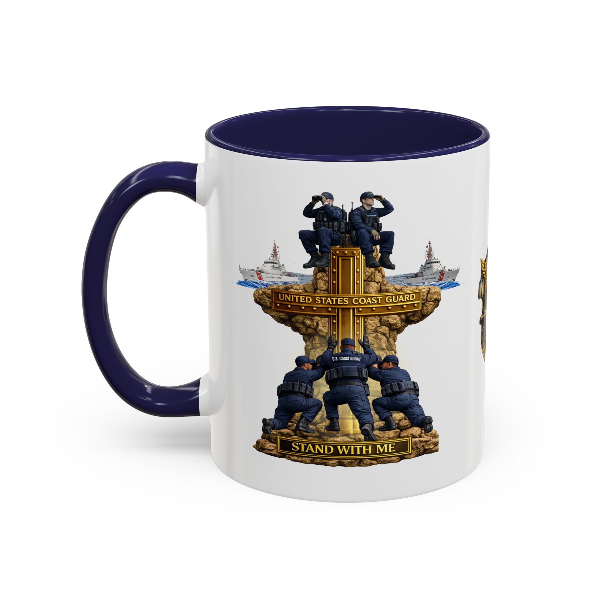 United States Coast Guard Mug | Militar-E Force Stand With Me Military Coffee Mug - Image 8