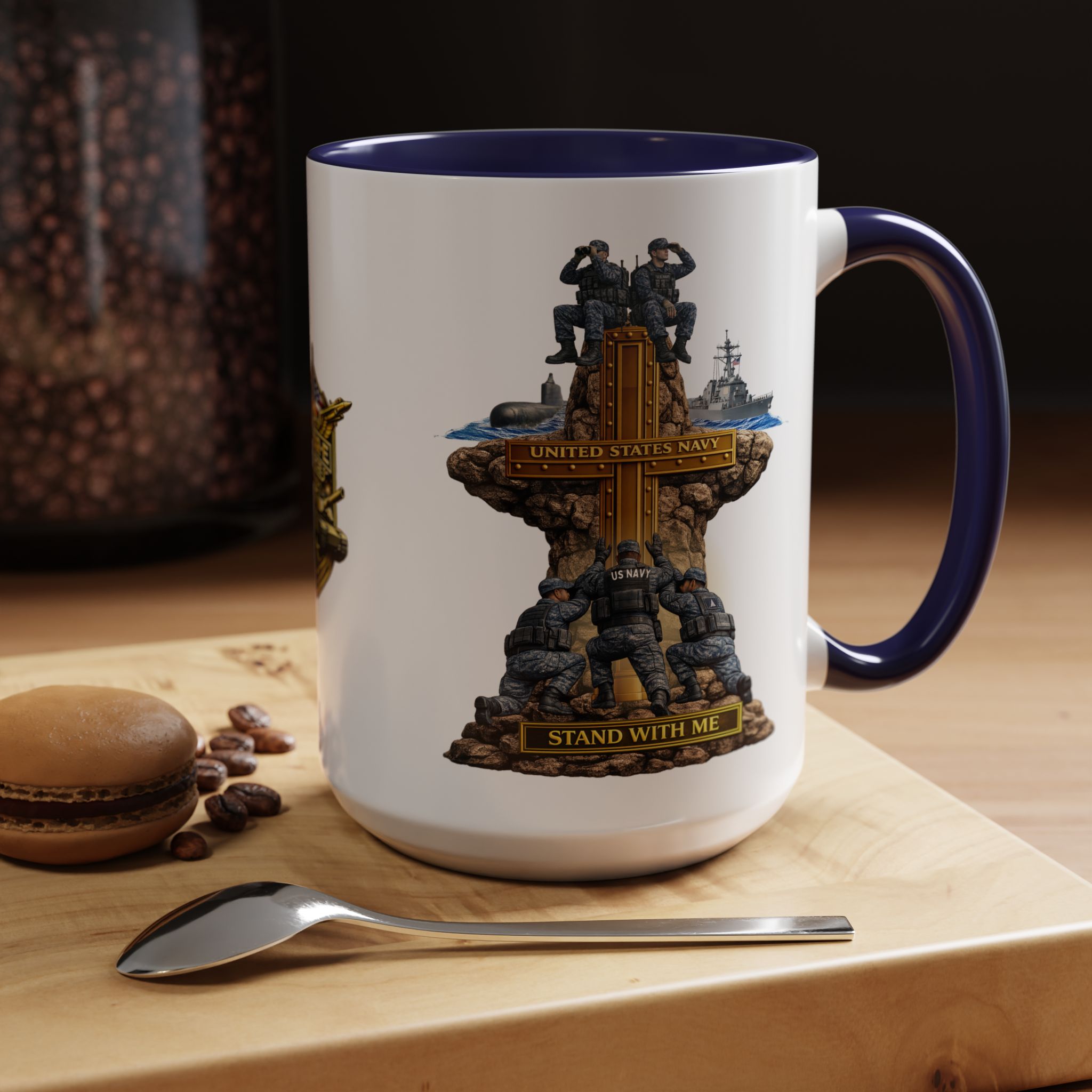 United States Navy Mug | Militar-E Force Stand With Me Military Coffee Mug - Image 25