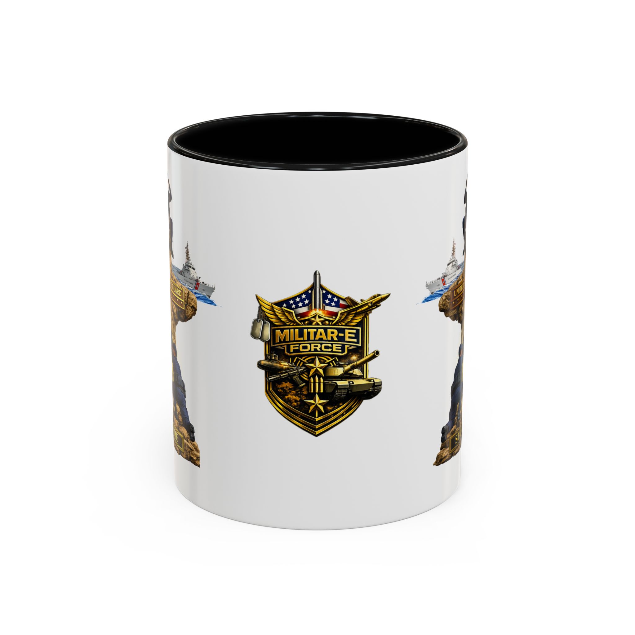 United States Coast Guard Mug | Militar-E Force Stand With Me Military Coffee Mug - Image 2
