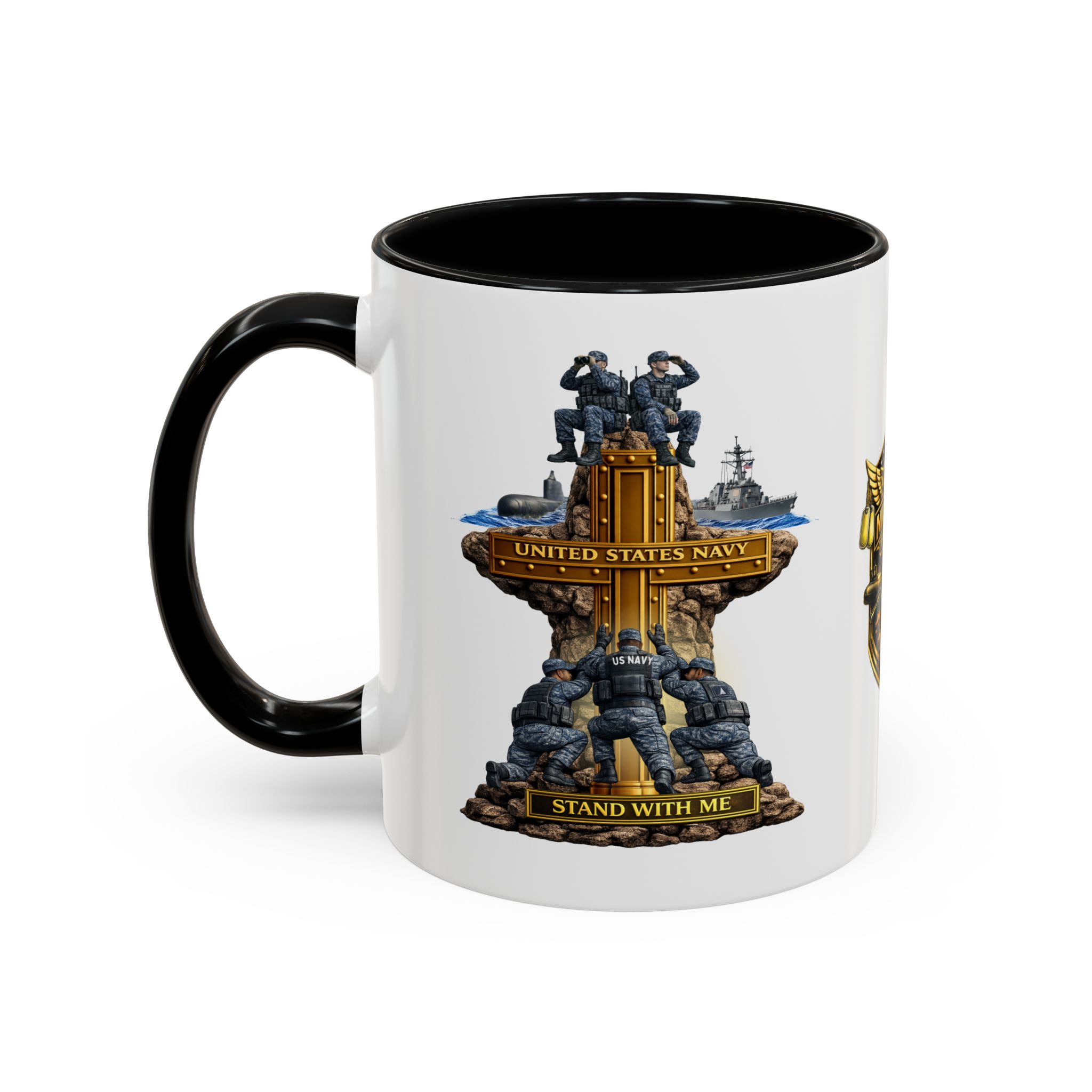 United States Navy Mug | Militar-E Force Stand With Me Military Coffee Mug - Image 3