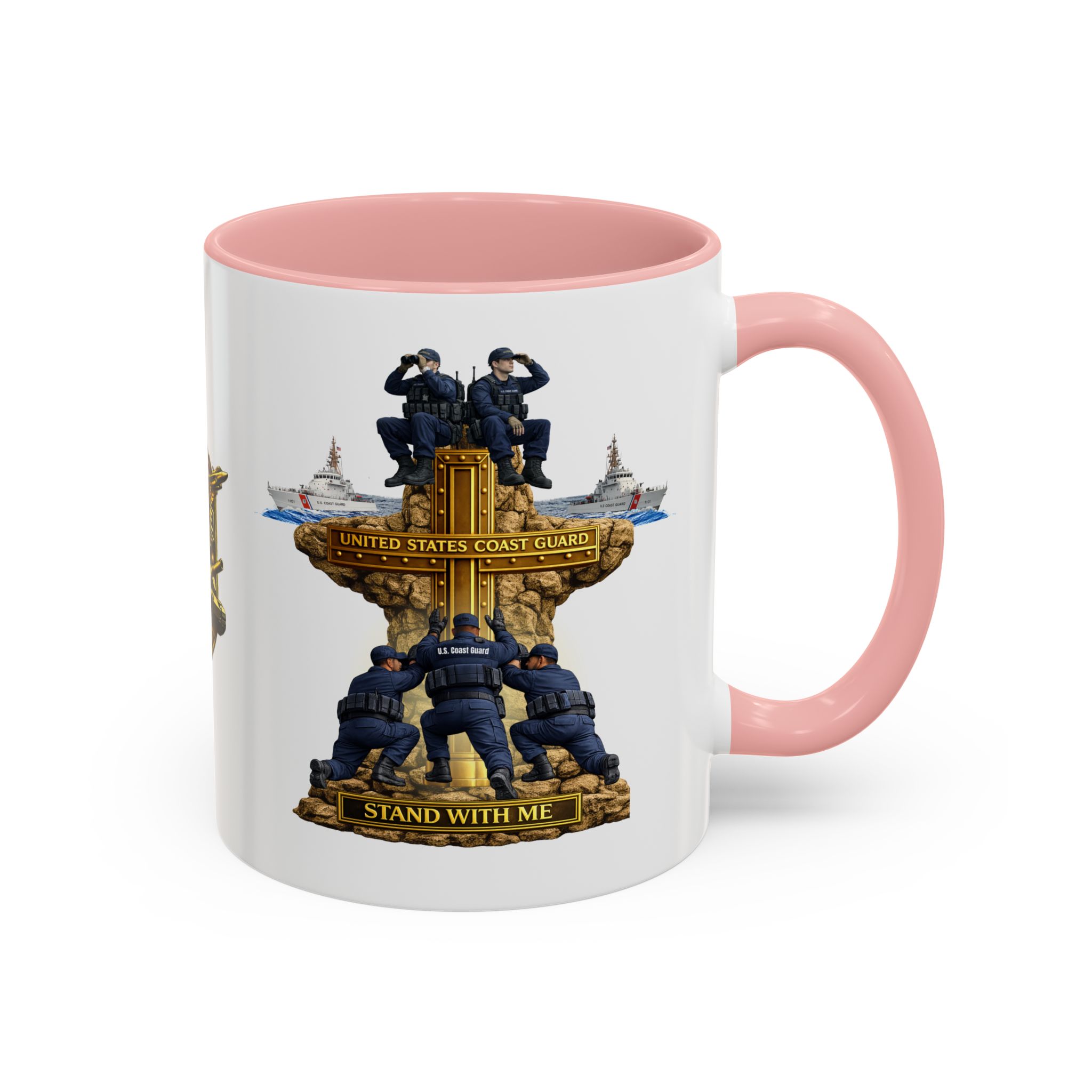 United States Coast Guard Mug | Militar-E Force Stand With Me Military Coffee Mug - Image 12