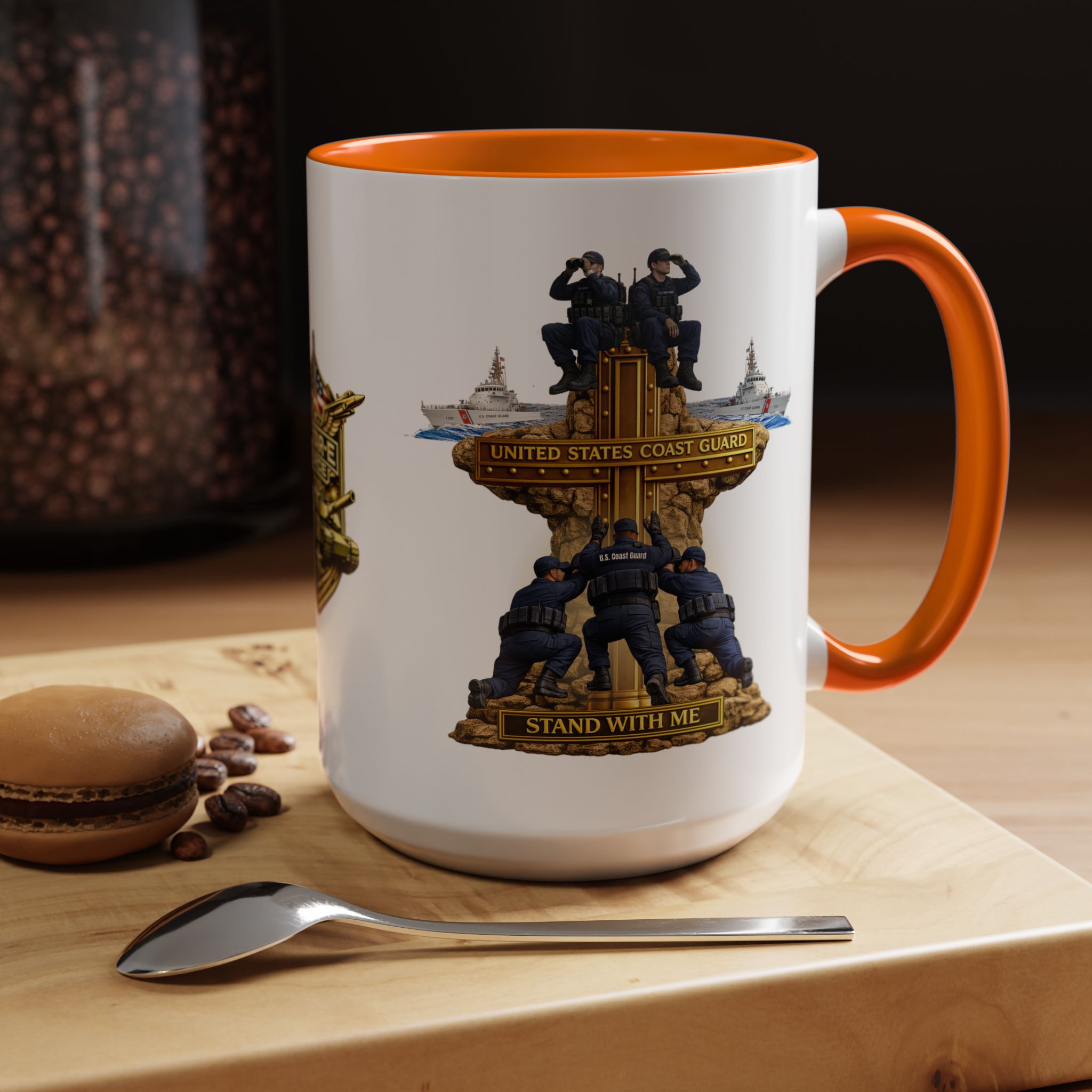 United States Coast Guard Mug | Militar-E Force Stand With Me Military Coffee Mug - Image 45