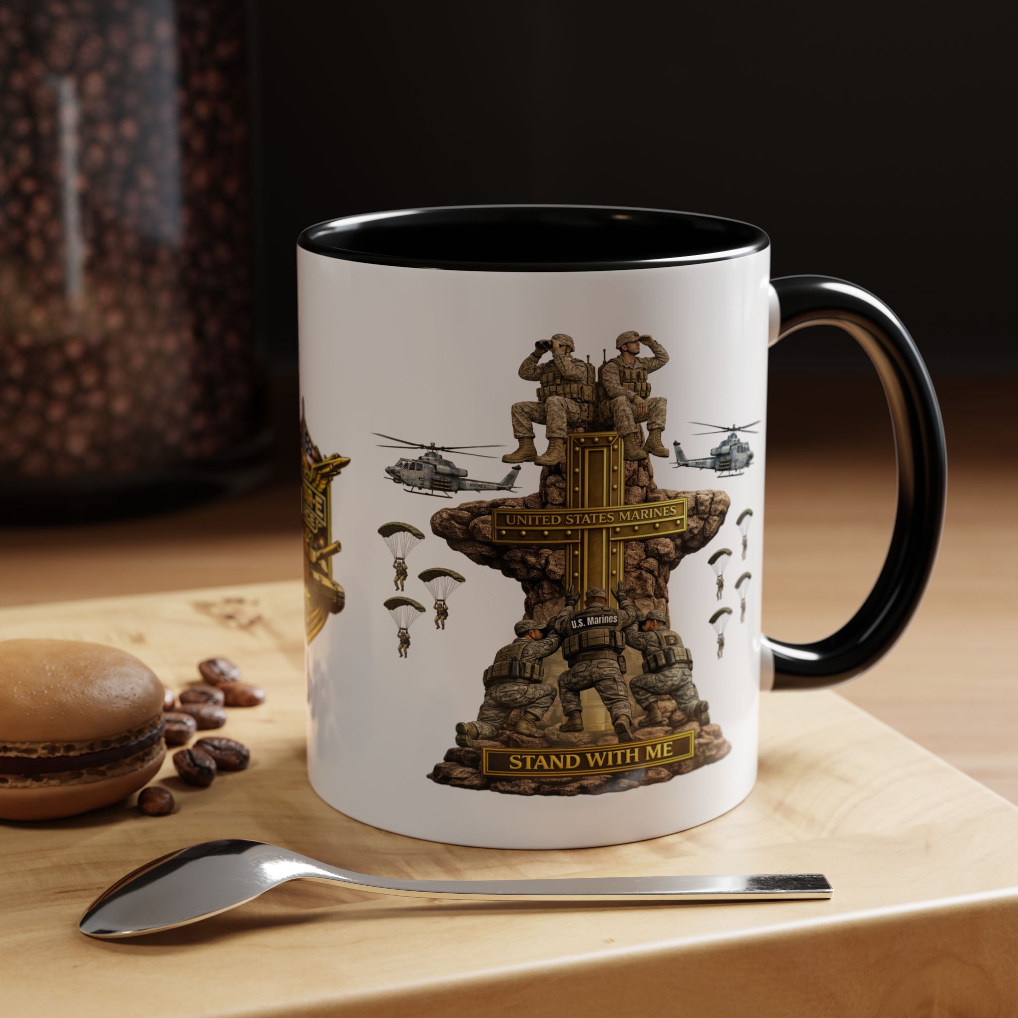 United States Marines Mug | Militar-E Force Stand With Me Military Coffee Mug - Image 5