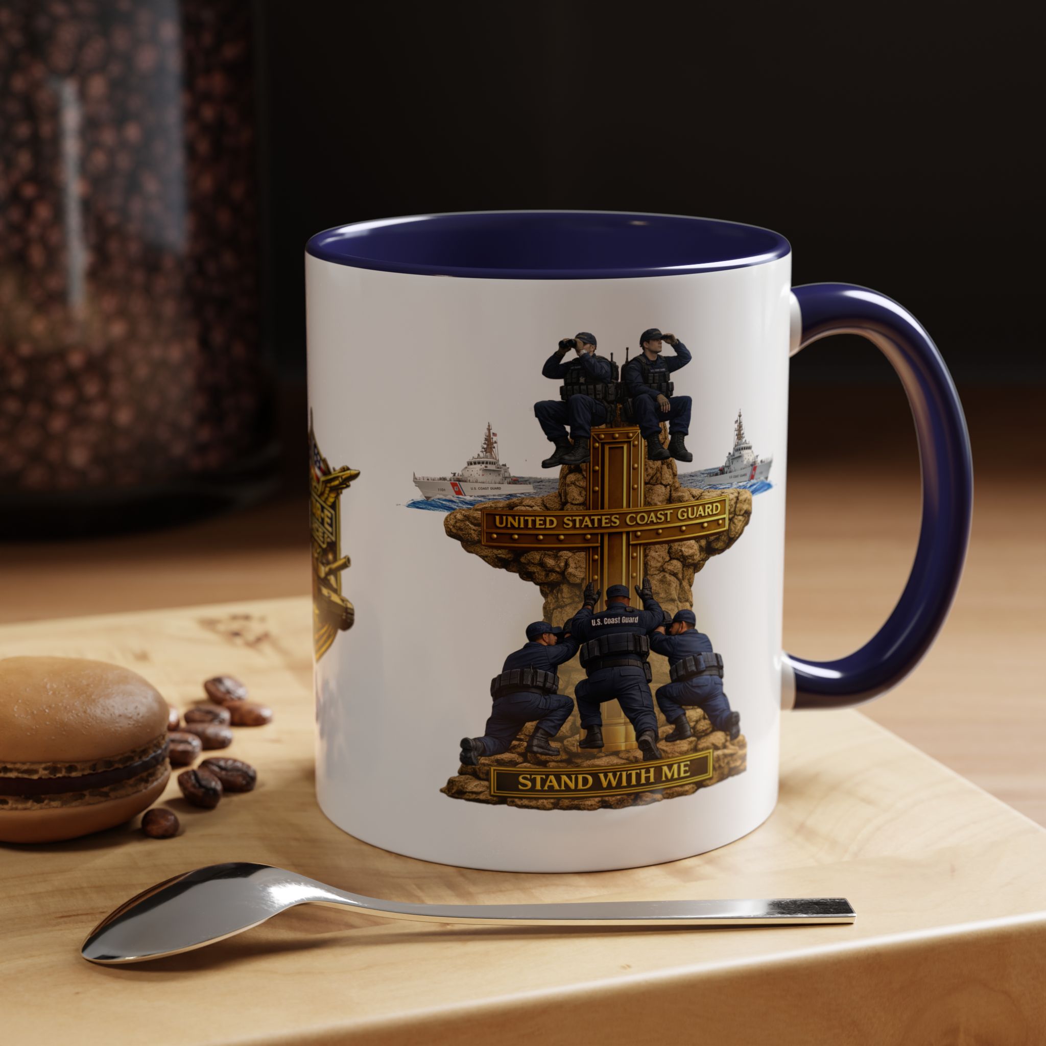 United States Coast Guard Mug | Militar-E Force Stand With Me Military Coffee Mug - Image 10