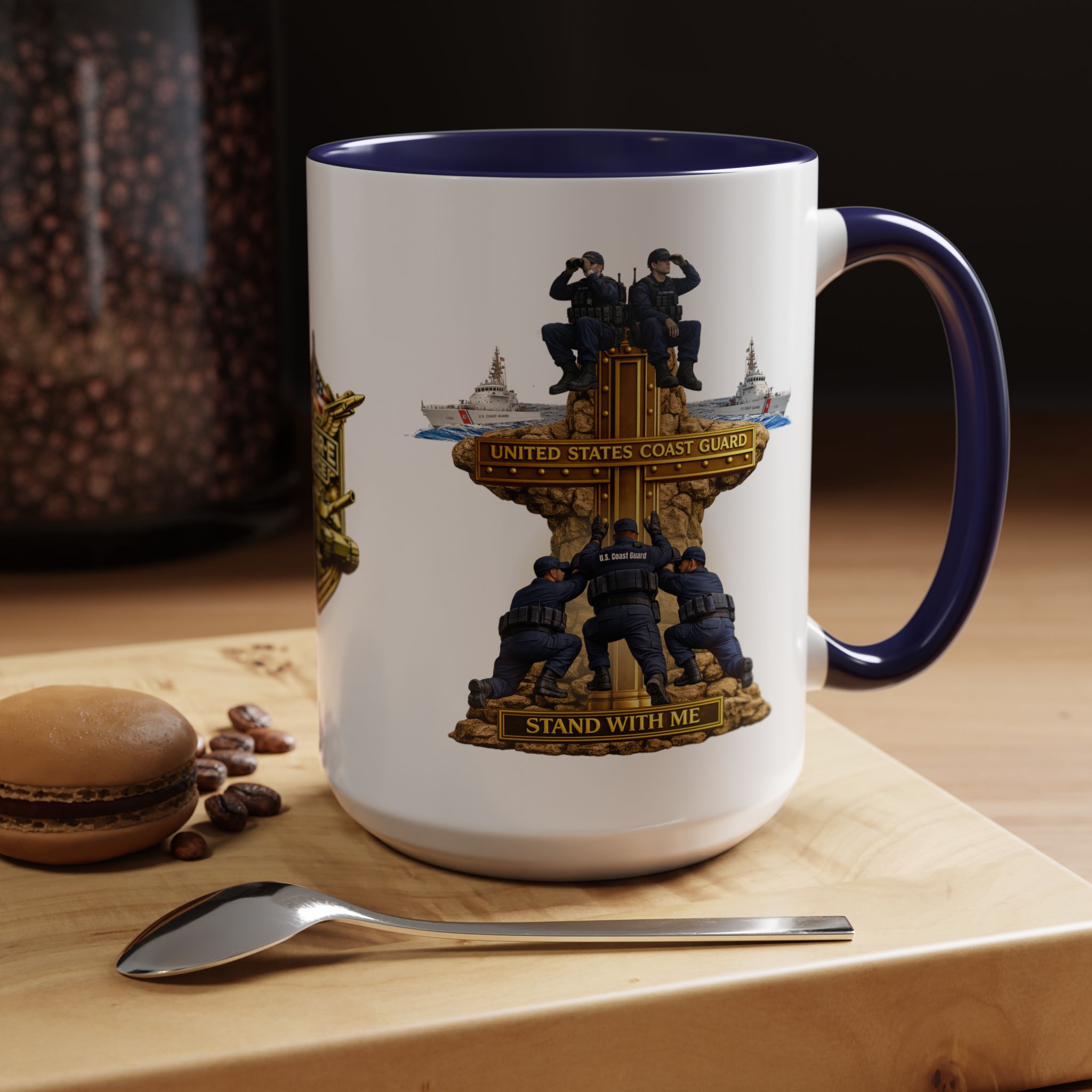 United States Coast Guard Mug | Militar-E Force Stand With Me Military Coffee Mug - Image 25