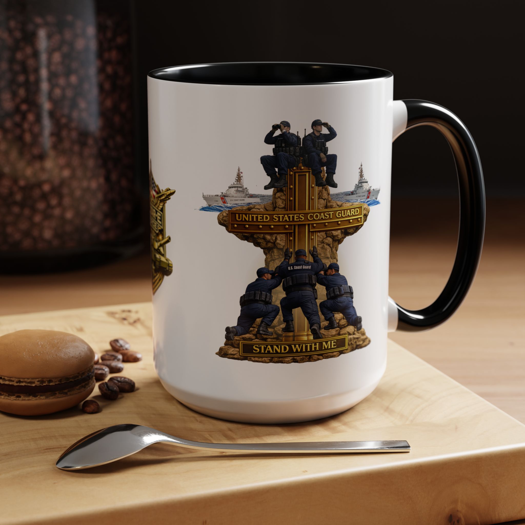 United States Coast Guard Mug | Militar-E Force Stand With Me Military Coffee Mug - Image 20