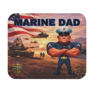 Marine Dad Mouse Pad | Militar-E Force Patriotic Military Desk Accessory
