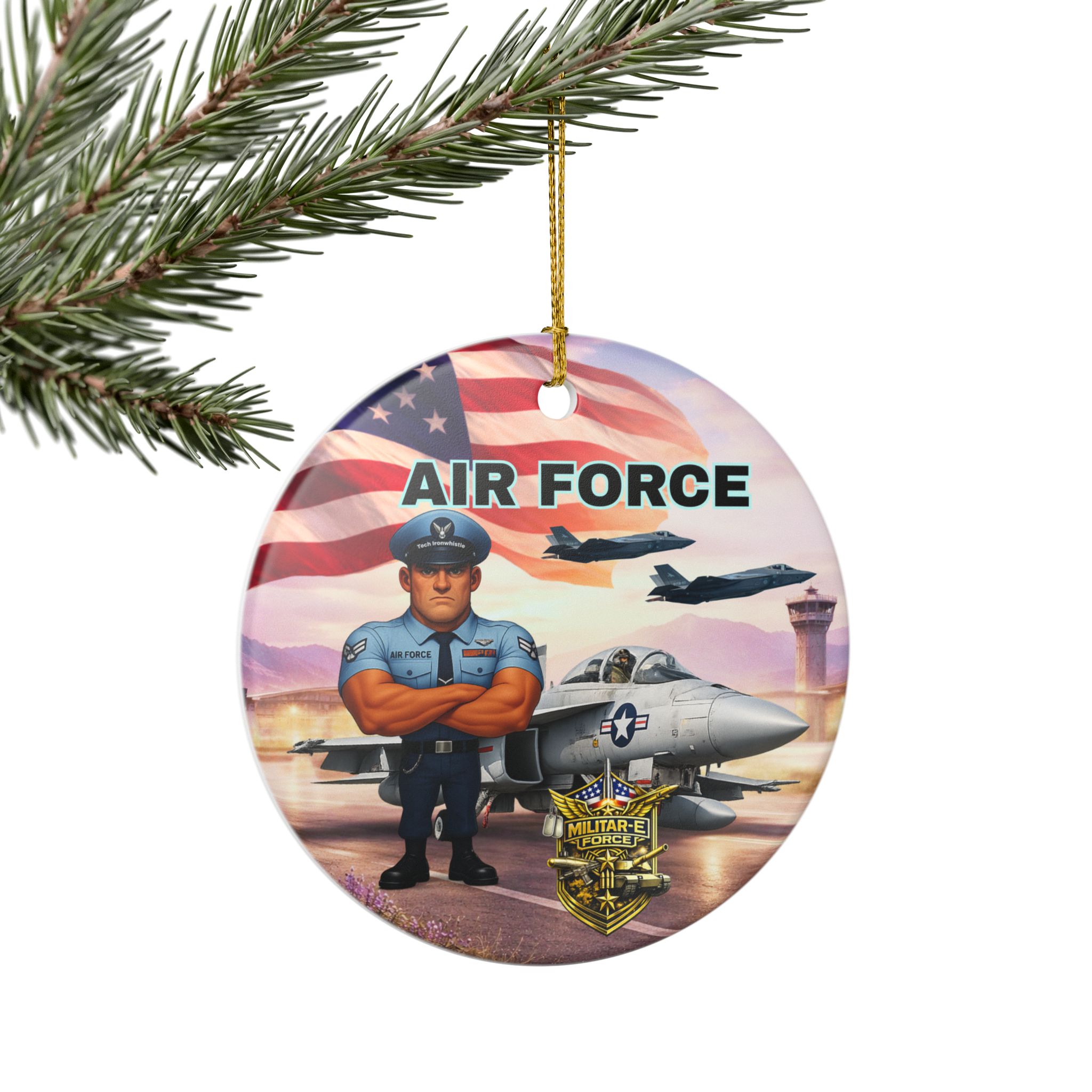 Air Force Ornament | Miltar-E Force Military Christmas Patriotic Decoration - Image 7