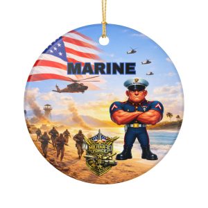 Marine Ornament | Militar-E Force Military Christmas Patriotic Decoration