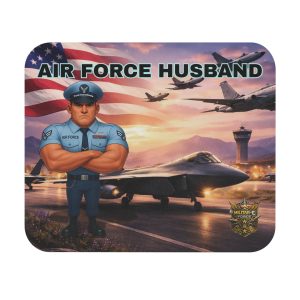Air Force Husband Mouse Pad | Militar-E Force Patriotic Military Desk Accessory