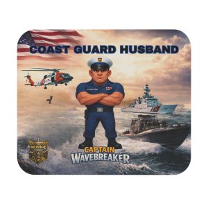 Coast Guard Husband Mouse Pad | Militar-E Force Patriotic Military Desk Accessory
