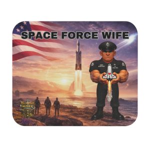 Space Force Wife Mouse Pad | Militar-E Force Patriotic Military Desk Accessory