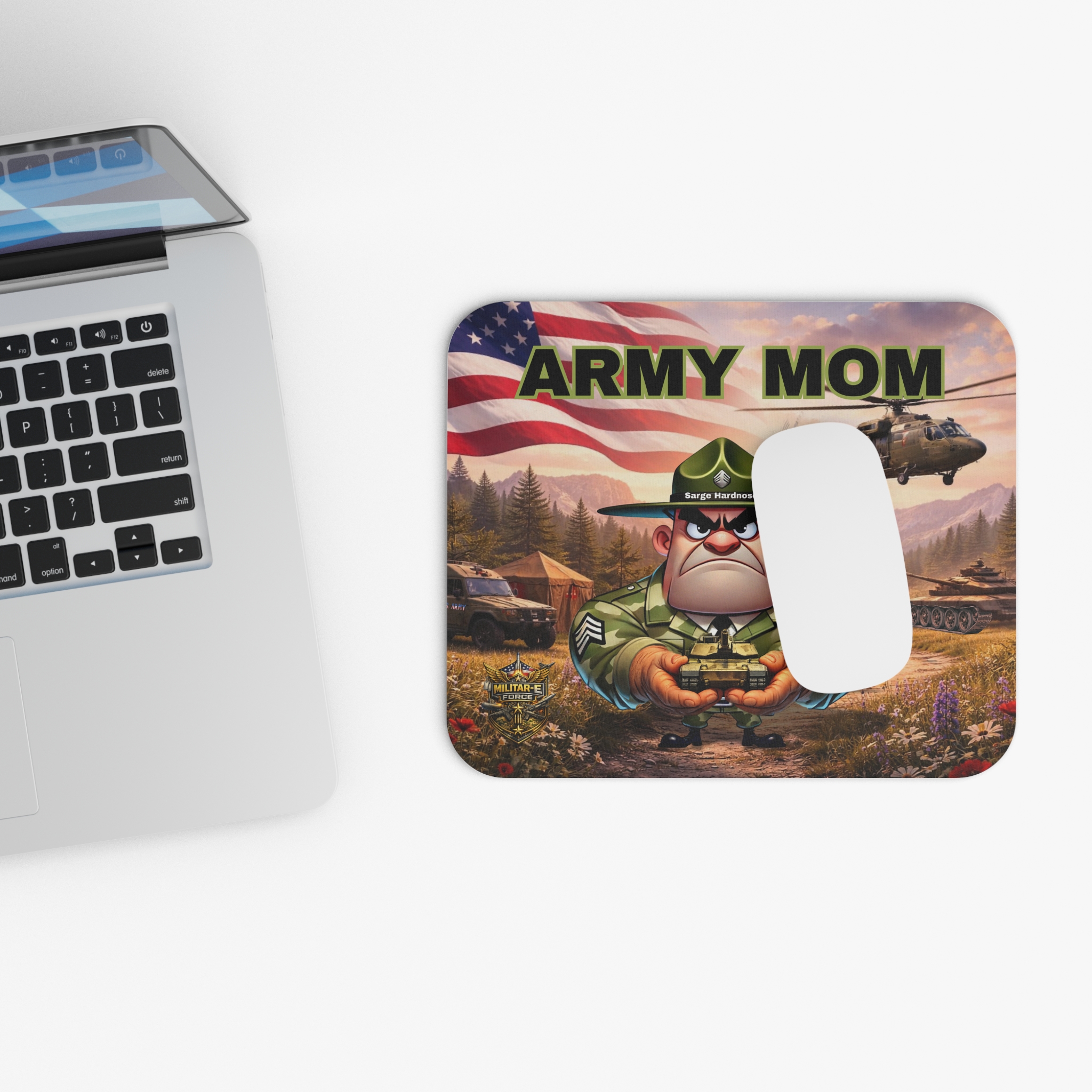 Army Mom Mouse Pad | Militar-E Force Patriotic Military Desk Accessory - Image 4