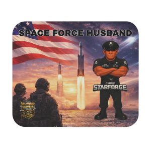 Space Force Husband Mouse Pad | Militar-E Force Patriotic Military Desk Accessory