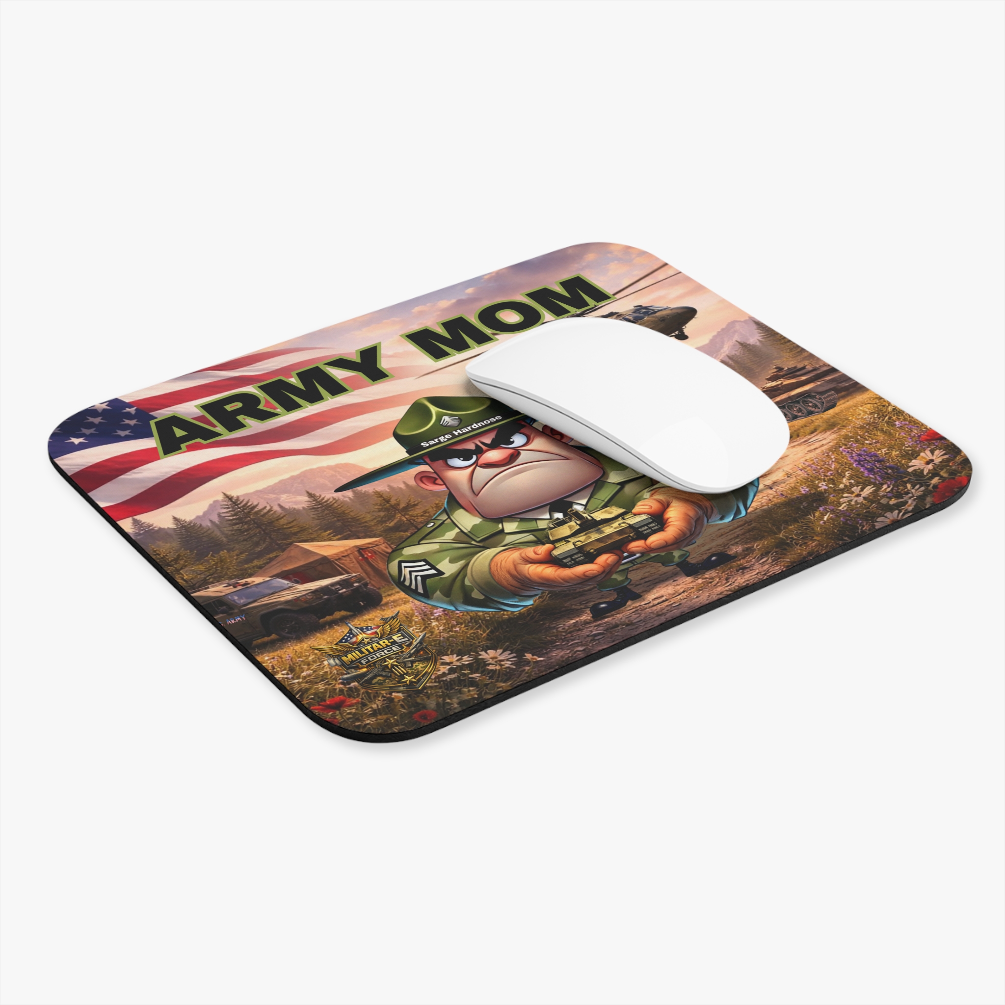 Army Mom Mouse Pad | Militar-E Force Patriotic Military Desk Accessory - Image 3