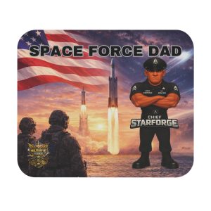 Space Force Dad Mouse Pad | Militar-E Force Patriotic Military Desk Accessory
