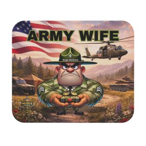 Army Wife Mouse Pad | Militar-E Force Patriotic Military Wife Desk Accessory