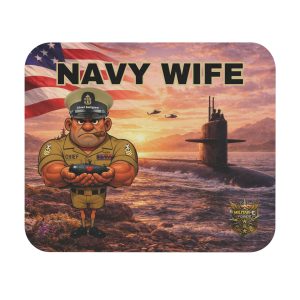 Navy Wife Mouse Pad | Militar-E Force Patriotic Military Desk Accessory