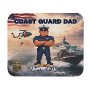 Coast Guard Dad Mouse Pad | Militar-E Force Patriotic Military Desk Accessory