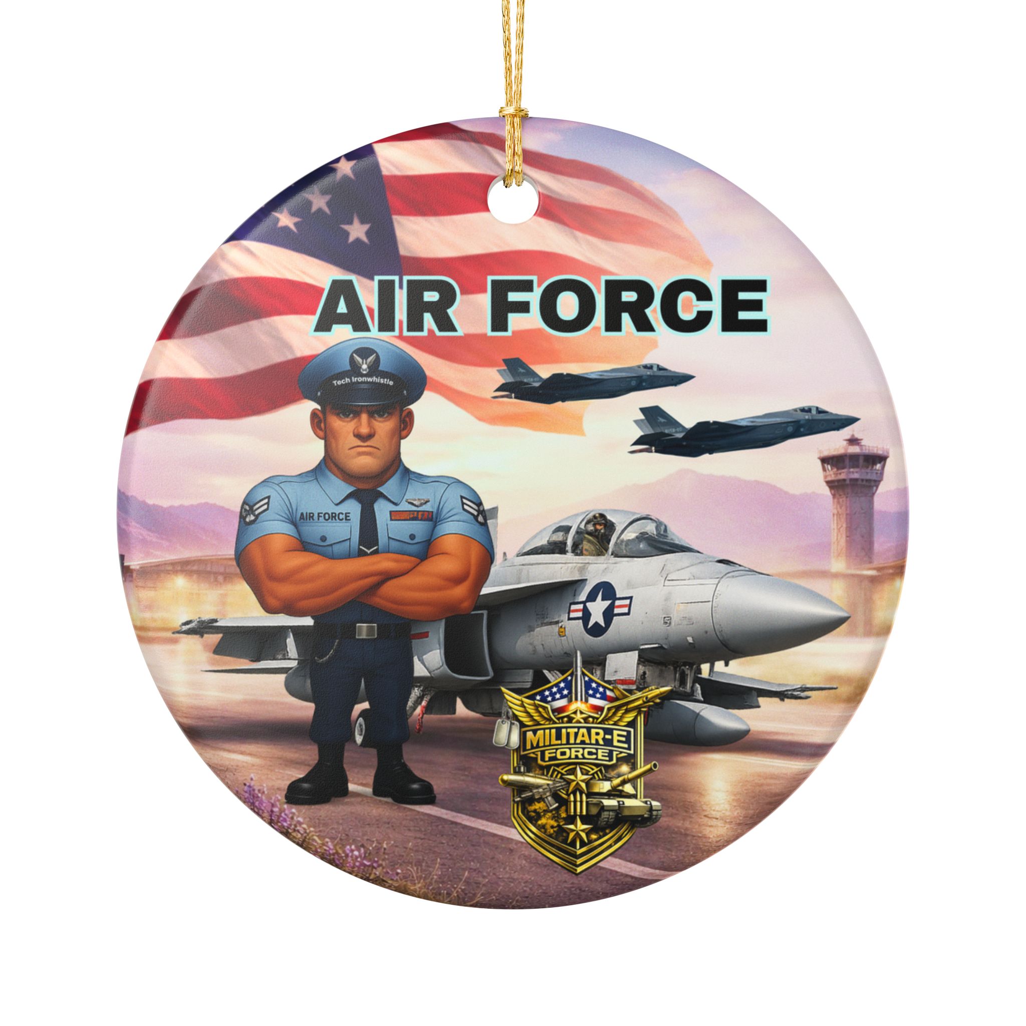 Air Force Ornament | Miltar-E Force Military Christmas Patriotic Decoration