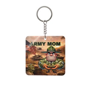 Army Mom Square Keychain | Militar-E Force Military, American flag