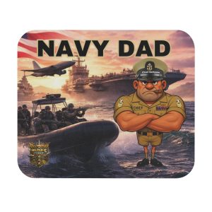 Navy Dad Mouse Pad | Militar-E Force Patriotic Military Desk Accessory