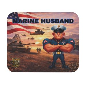 Marine Husband Mouse Pad | Militar-E Force Patriotic Military Desk Accessory