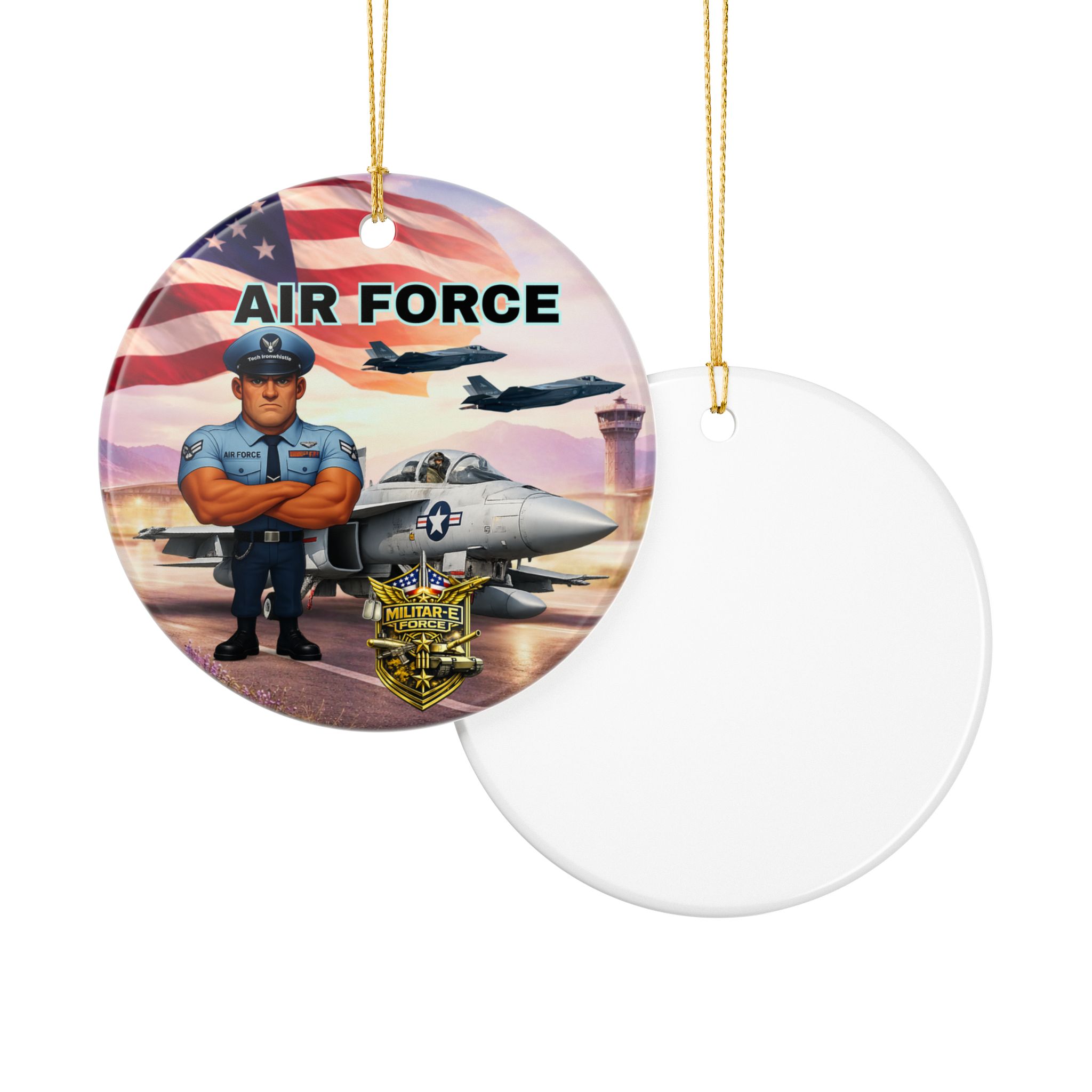 Air Force Ornament | Miltar-E Force Military Christmas Patriotic Decoration - Image 4