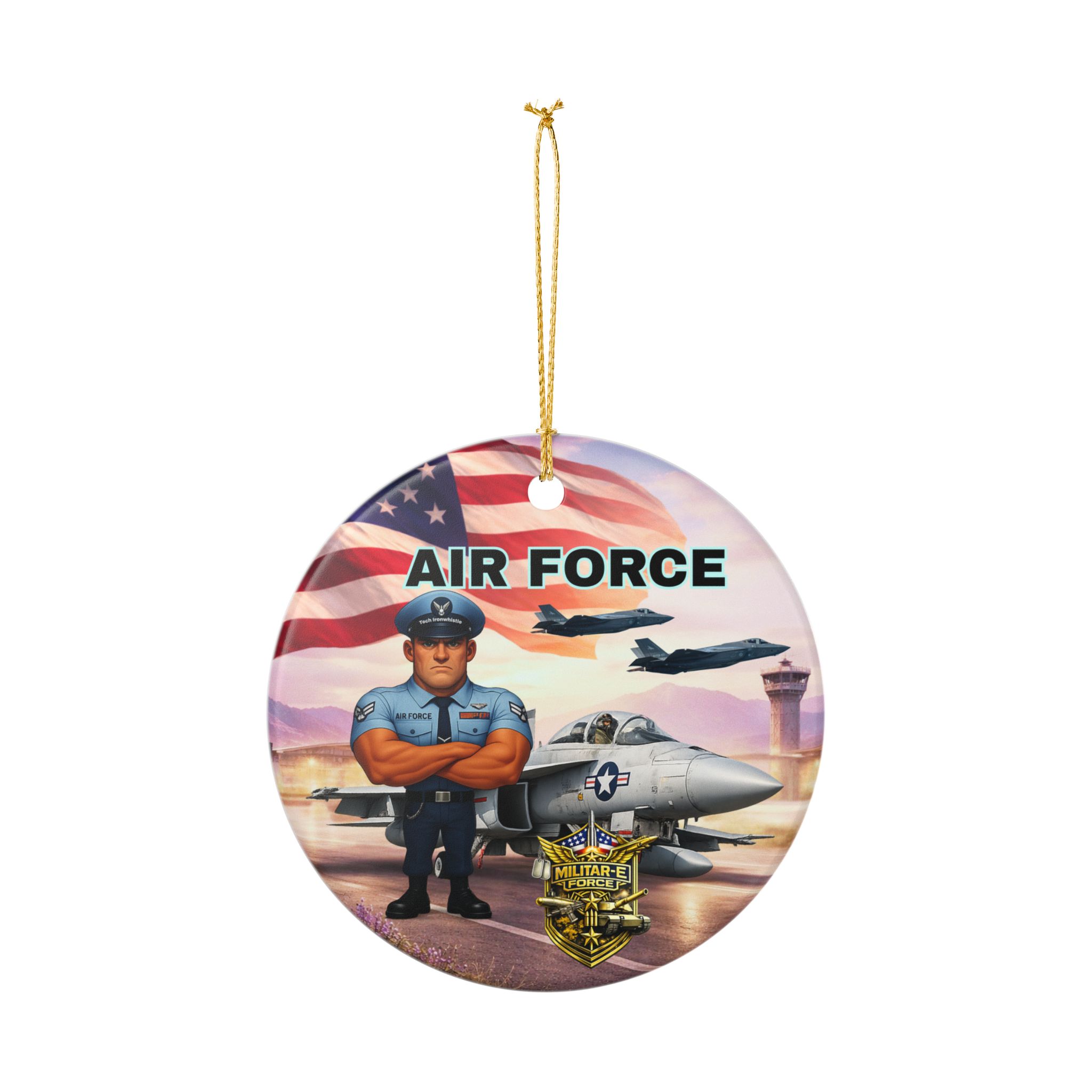 Air Force Ornament | Miltar-E Force Military Christmas Patriotic Decoration - Image 3