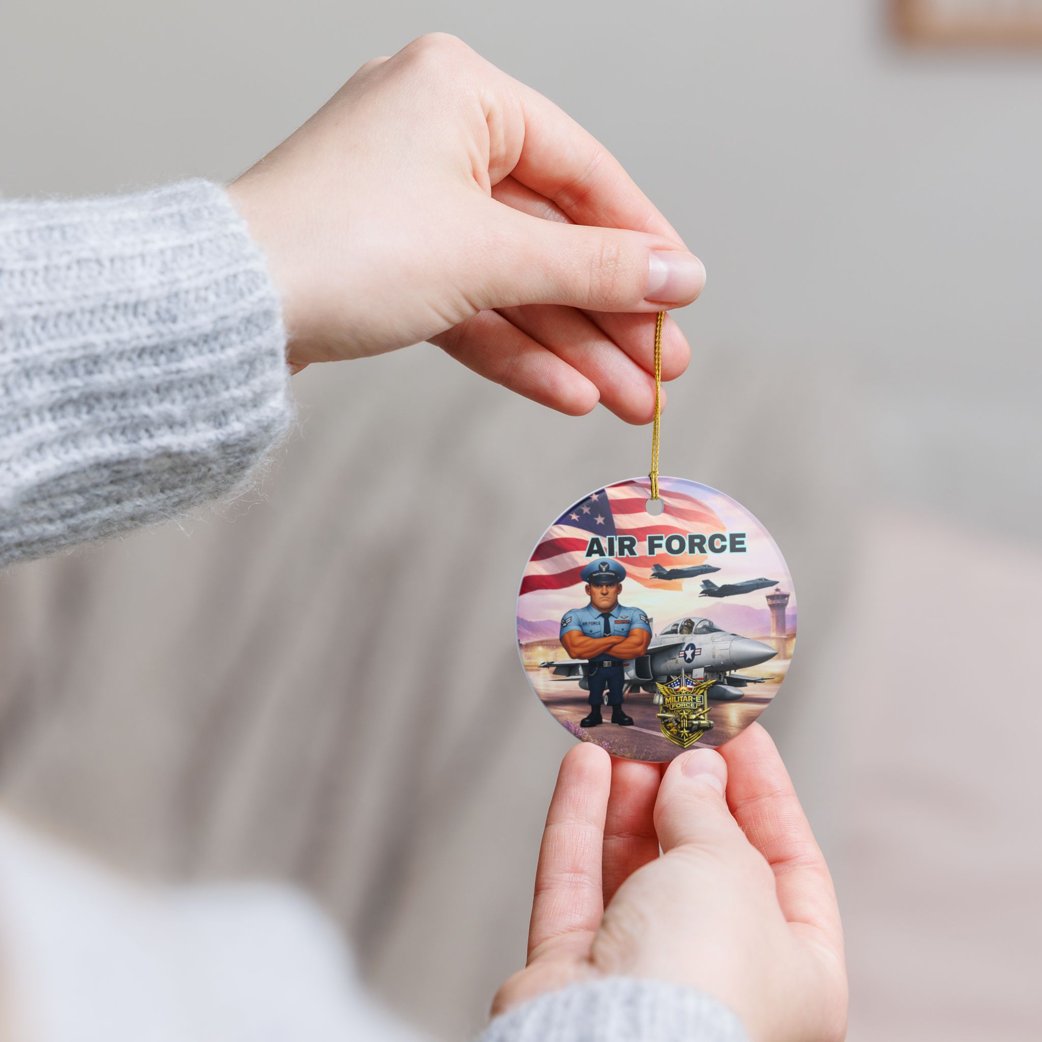 Air Force Ornament | Miltar-E Force Military Christmas Patriotic Decoration - Image 6