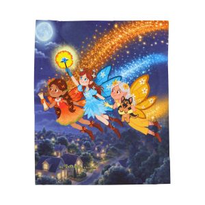 Tooth Fairy Flying Velveteen Plush Blanket I Fair-E Blanket